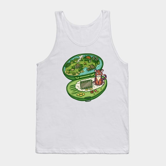 Mystery Island Kougra Pocket Neopet Tank Top by Jewelia